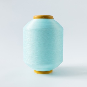 Fil textil teint à haute valeur économique et efficacité coût-efficacité, fil de polyester recouvert de spandex filé à anneaux SCY pour le tricot - Product Image 1