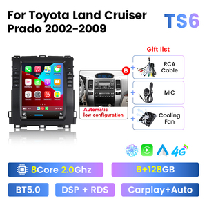 Автомобильный мультимедийный плеер для <span class=keywords><strong>Toyota</strong></span> Land Cruiser Prado 2002-09, 8 + 128 ГБ - Product Image 3
