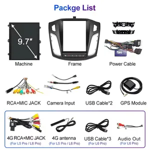 LEHX Pro Autoradio Android Für Ford Focus <span class=keywords><strong>3</strong></span> Mk3 2011-2019 Auto 2din Carplay Stereo GPS Navigation DVD Tesla Style Auto DVD Player - Product Image 6
