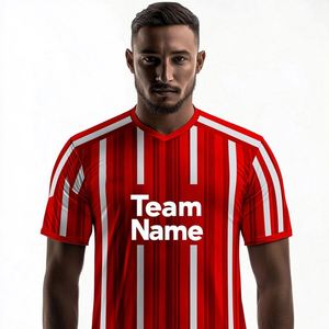 Maillot de football américain léger d'été à manches courtes, séchage rapide, respirant, personnalisable, kit d'entraînement en gros - Product Image 1