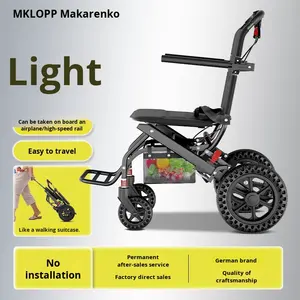 Mklopp 휴대용 초경량 수동 휠체어 접이식 스쿠터 디자인 노인 여행 자동차 접근 가능한 국가 보조금 독일어 - Product Image 2
