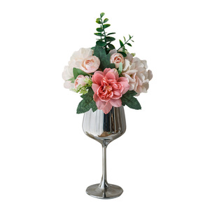 Bouquet de fleurs artificielles papillon de la mer de l'Ouest, arrangement de roses en soie, style nordique, décoration de salon, 54 pouces - Product Image 4
