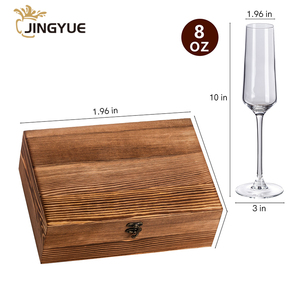Ensemble de flûtes à <span class=keywords><strong>champagne</strong></span> en cristal gravées sur mesure de 8oz avec ouvre-bouteille bouchon de vin dans une boîte-cadeau en bois pour les femmes <span class=keywords><strong>anniversaire</strong></span> mariage - Product Image 4
