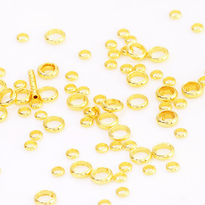 18K Gold Plated Closed Ring Pearl Bead <b>Spacer</b> For Jewelry Making DIY Components Round Shape Jinhua Origin - Product Image 2