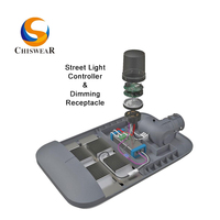 Contrôleur de verrouillage intelligent Chiswear JL-721NP GPS 12~24VDC DALI2.0 NB-IoT IP66 Zhaga Book-18 avec capteur photocellule à interrupteur optique