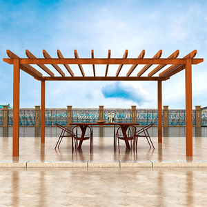 Zosi — parc <span class=keywords><strong>d</strong></span>écoratif <span class=keywords><strong>d</strong></span>'extérieur, vente en gros, Pergola en bois et plastique, Composite avec treillis de vigne - Product Image 4