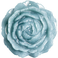 Pendentif en jadéite naturelle bleu pivoine, design original, style chinois, cadeau UNISEXE avec certificat d'évaluation HJ54