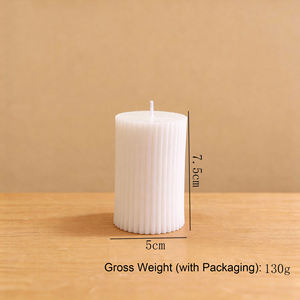 Vela Aromática Geométrica Branca Estilo Nórdico Feita à Mão Atacado Decoração Artística para Casa Estilo Instagram - Product Image 6