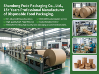 Boîte d'emballage alimentaire en papier kraft pliable, écologique, imperméable, à fentes, imprimée quadricolore, portable, fournie par l'usine