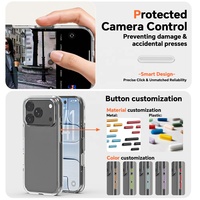 Étui transparent personnalisé avec logo pour iPhone 18, ultra fin, anti-jaunissement, coque rigide, pare-chocs souple, antichoc, vente en gros