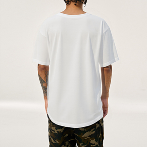 T-shirt en coton épais 200 g/m² à col ras du cou, coupe carrée, tendance, coupe courte, vierge, personnalisable, oversize, pour homme, été, uni - Product Image 1