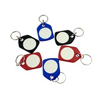 Porte-clés électronique RFID inductif sans contact haute fréquence, personnalisé, en forme de pentagone, avec puces de lecture/écriture, adapté au contrôle d'accès