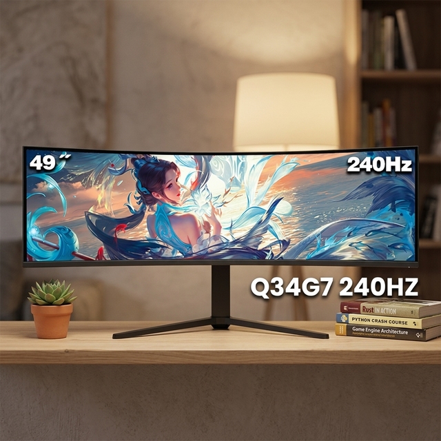 Hot Selling Products in Europe and America LCD 240Hz 49-inch Curved Frameless PC  5K LED Desktop  Monitor