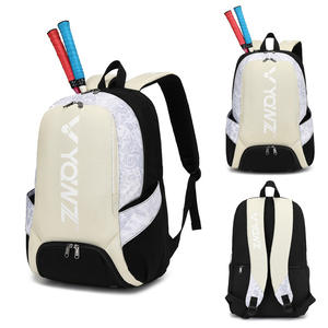 Custom Large Nylon Tennis Backpack <b>for</b> Men and Women Holds 2 Rackets With Separate Shoe Space <b>for</b> <b>Pickleball</b> Badminton Paddle - Product Image 4