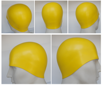 Bonnet de bain en silicone Conception aérodynamique de style casque 3D avec qualité de compétition professionnelle-Doux et imperméable