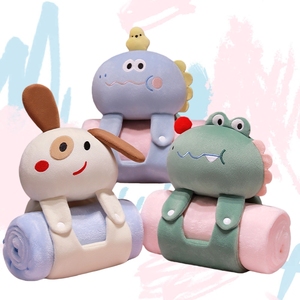 Großhandel Maßgefertigtes Superweiches Plüsch-Tierkissen 2-in-1 mit Decke, PP-Baumwolle, OPP-Beutel, Stressabbau für Geschenk & Erholung - Product Image 2