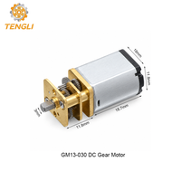 Moteur à engrenages CC Tengli GM13-030 avec encodeur 13mm 3V 6V 12V 24V 10-1000RPM, boîte de vitesses métallique réversible, précision robotique