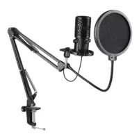 OneOdio — Microphones de Studio à condensateur USB, avec câble filaire, ensemble complet pour bras réglable, pour radiodiffusion, enregistrement, moniteur, vente en gros, FM1