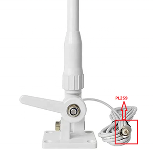 Antenne de communication marine longue portée omnidirectionnelle VHF/UHF MRF105VAIS 156-163MHz 162MHz 400-470MHz 4dBi pour bateau avec PL259 - Product Image 3