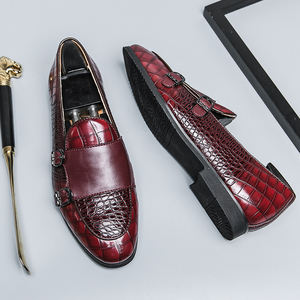 Zapatos de Vestir de Lujo para Hombre con Patrón de Cocodrilo y Serpiente, Formales de Cuero para Oficina y Carrera, Estilo Oxford Sin Cordones - Product Image 5