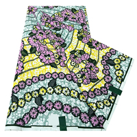 Kain Pakaian Cetak Afrika Nigeria Berkualitas Tinggi Pagne 6 Yard Kain Katun Super Royal Ankara untuk Menjahit