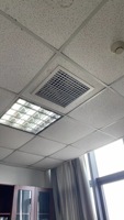 Diffuseur d'air carré ABS à double couche réglable 200x200, grille de ventilation CVC pour bureau, centre commercial, musée, aéroport
