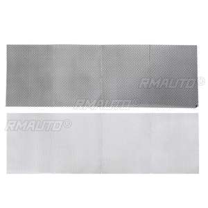 Rejilla de Ventilación Universal de Aluminio Negro/Plateado para Parachoques, Malla de 10 x 5 mm, Rejilla de Tuning para Coche, Spoiler, Red de Admisión de Aire para Capó, 100 x 33 cm - Product Image 2