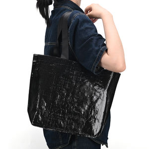 Großhandel individuell bedruckte umwelt freundliche recycelbare Polypropylen-Einkaufstaschen Lebensmittel TNT PP Laminierte PP gewebte Einkaufstaschen - Product Image 4