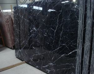 Nero Marquina Marble Dalles de marbre noir naturel pour comptoir de sol Villa Décoration murale - Product Image 5