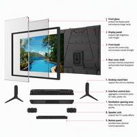 Téléviseur intelligent Android 65 pouces 4K UHD LED avec WiFi, Bluetooth, HDMI, USB