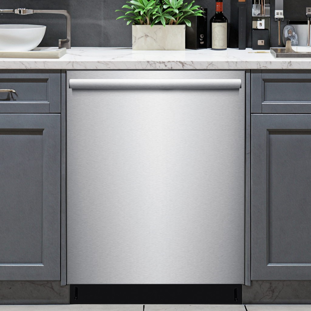 Factory Direct Wholesale Smart Home Automatic Stainless Steel Built-In Dishwasher Touch Control 6 Programs for Household Hotel