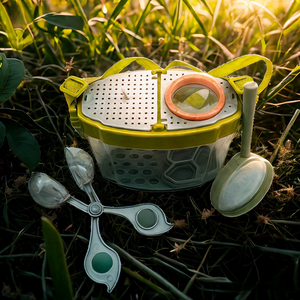 Jouets éducatifs de plein air pour enfants loupe insecte attrapant la boîte d'observation transparente pour élever le ver à soie - Product Image 1