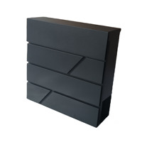 Boîte à lettres murale moderne, 1 pièce, en acier inoxydable, étanche, chromée, offre spéciale