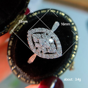 Anello con Zircone Taglio Marquise per Donne, Elegante Gioiello di Moda, Regolabile, Stile Fidanzamento, Idea Regalo - Product Image 5