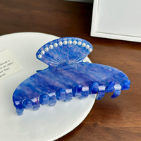 Élément polyvalent français en acétate de haute qualité pour épingle à cheveux balsamique. Grand accessoire pour cheveux en forme de requin, fait à la main, mignon