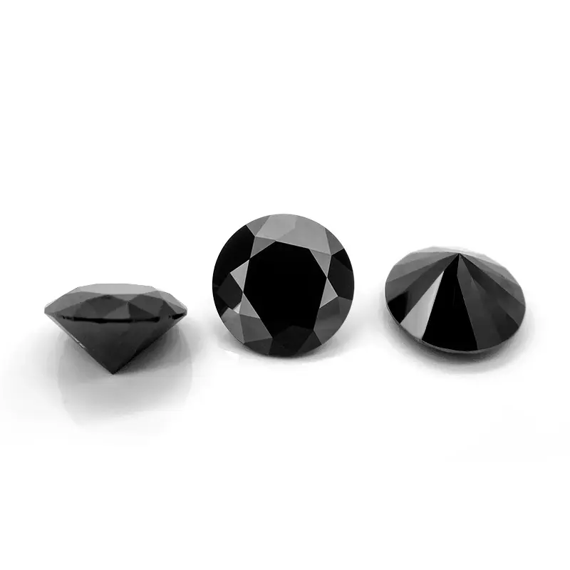 GRA Moissanite berlian harga Per karat hitam longgar berlian Monzonite untuk cincin pertunangan batu Moissanite