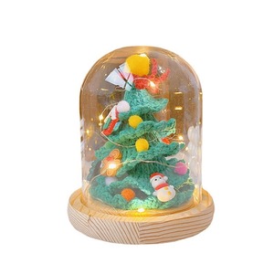 Adornos navideños de árbol de Navidad hechos a mano con hilo de tejer, decoración navideña, set de regalo creativo. - Product Image 5