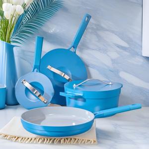 ชุดเครื่องครัวอลูมิเนียมกันติด<span class=keywords><strong>7</strong></span>ชิ้นสำหรับใช้ในครัวเรือนหม้อต้มนมหม้อซุปหม้อทอดพร้อมฝาปิด - Product Image 1