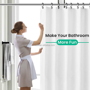 Anneaux de <span class=keywords><strong>rideau</strong></span> de douche, crochets de <span class=keywords><strong>rideau</strong></span> de douche à Double glissière en métal <span class=keywords><strong>pour</strong></span> tringles de douche de salle de bain - Product Image 5