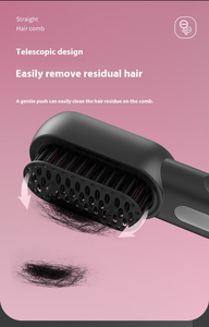 Brosse lissante sans fil rechargeable avec écran LCD, 4 réglages de température, ions négatifs, peigne portable - Product Image 5