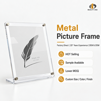 Cadres photo en acrylique transparents pour photos, vente en gros d'usine, logo personnalisé, impression UV, OEM ODM, présentoir magnétique de table