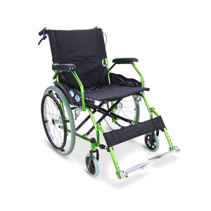 Folding Portable Wheelchair 46cm Seat Width Manual For Elderly Travel Disabled Mobility Aid Lightweight Easy Operation - Product Image 2