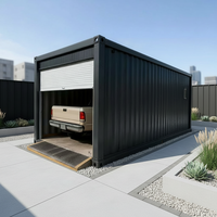 Garage préfabriqué moderne prêt à être expédié, abri de rangement extérieur portable, maison conteneur pliable flexible pour abri de voiture et habitation