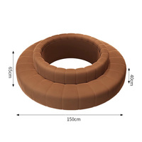 Modernes Design Luxus-Hotel-Lobby Hochzeitsempfangshalle Weiches und Bequemes Samt-Rundsofa