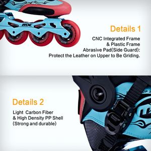 Chaussures de sport Slalom Speed Roller 4 en Fiber de carbone, chaussures de skateboard à roulettes - Product Image 2