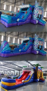 Casa Inflable de PVC de 0.45mm con Temática de la Sirenita, <span class=keywords><strong>Parque</strong></span> <span class=keywords><strong>Infantil</strong></span> con Tobogán para Fiestas de Cumpleaños - Product Image 6