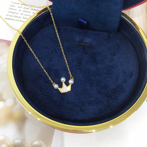สร้อยคอไข่มุกน้ำจืดแท้ ชุบทอง 18K ประดับมุกสีน้ำตาล ขายดี - Product Image 5