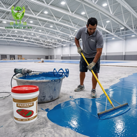 Kit de revêtement de terrain multi-couches acrylique aqueux : Apprêt, couche texturée renforcée au silice et couche de finition UV pour pickleball et tennis