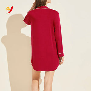 Di alta qualità in cotone 100% morbido <span class=keywords><strong>camicia</strong></span> <span class=keywords><strong>da</strong></span> <span class=keywords><strong>notte</strong></span> <span class=keywords><strong>da</strong></span> donna <span class=keywords><strong>con</strong></span> tasca anteriore abbottonatura pigiama - Product Image 5