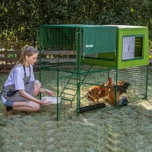 Movable Pet Cages Poultry Houses Chicken Coop With Tarpaulin